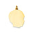 Plain Large .018 Gauge Facing Right Engravable Boy Head Charm in 10k Yellow Gold