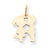 14k Gold Plain Small .009 Gauge Engravable Boy & Girl Kissing Charm hide-image