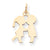 14k Gold Plain Small .009 Gauge Engravable Boy & Girl Kissing Charm hide-image