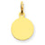 14k Gold Plain .011 Gauge Circular Engravable Disc Charm hide-image