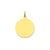 Plain .018 Gauge Circular Engravable Disc Charm in 10k Yellow Gold