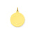 Plain .013 Gauge Circular Engravable Disc Charm in 10k Yellow Gold