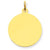 14k Gold Plain .018 Gauge Circular Engravable Disc Charm hide-image