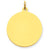 14k Gold Plain .018 Gauge Circular Engravable Disc Charm hide-image