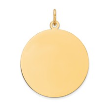 14k Gold Plain .027 Gauge Circular Engravable Disc Charm hide-image