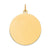 14k Gold Plain .027 Gauge Circular Engravable Disc Charm hide-image