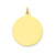 Plain .013 Gauge Circular Engravable Disc Charm in 14k Gold