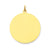 Plain .013 Gauge Circular Engravable Disc Charm in 14k Gold