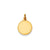 Plain .018 Gauge Engravable Round Disc Charm in 14k Gold