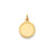 Plain .018 Gauge Engravable Round Disc Charm in 14k Gold