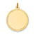 14k Gold Plain .035 Gauge Engravable Round Disc Charm hide-image