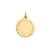 Etched .027 Gauge Engravable Round Disc Charm in 14k Gold