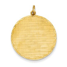 14k Gold Etched .018 Gauge Engravable Round Disc Charm hide-image