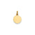 .011 Gauge Engravable Scalloped Disc Charm in 14k Gold