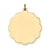 14k Gold .027 Gauge Engravable Scalloped Disc Charm hide-image