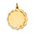 14k Gold .018 Gauge Engravable Scalloped Disc Charm hide-image