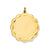 .027 Gauge Engravable Scalloped Disc Charm in 14k Gold