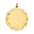 14k Gold .027 Gauge Engravable Scalloped Disc Charm hide-image