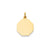 Plain .009 Gauge Engravable Octagonal Disc Charm in 14k Gold