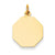 14k Gold Plain .018 Gauge Engravable Octagonal Disc Charm hide-image