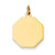 14k Gold Plain .027 Gauge Engravable Octagonal Disc Charm hide-image