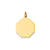 Plain .009 Gauge Engravable Octagonal Disc Charm in 14k Gold