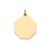 Plain .013 Gauge Engravable Octagonal Disc Charm in 14k Gold