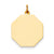 14k Gold Plain .018 Gauge Engravable Octagonal Disc Charm hide-image