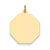 14k Gold Plain .013 Gauge Engravable Octagonal Disc Charm hide-image