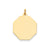 Plain .013 Gauge Engravable Octagonal Disc Charm in 14k Gold