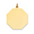 Plain .011 Gauge Engravable Octagonal Disc Charm in 14k Gold