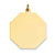 14k Gold Plain .011 Gauge Engravable Octagonal Disc Charm hide-image