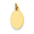 14k Gold Plain .013 Gauge Engravable Oval Disc Charm hide-image