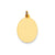 Plain .018 Gauge Engravable Oval Disc Charm in 14k Gold