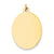 14k Gold Plain .018 Gauge Engravable Oval Disc Charm hide-image