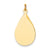 14k Gold Plain .009 Gauge Engravable Raindrop Disc Charm hide-image