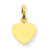 14k Gold Plain .013 Gauge Engravable Heart Disc Charm hide-image