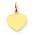 14k Gold Plain .013 Gauge Engravable Heart Disc Charm hide-image