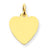 14k Gold Plain .027 Gauge Engravable Heart Disc Charm hide-image