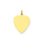 Plain .011 Gauge Engravable Heart Disc Charm in 14k Gold