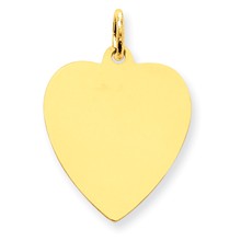 14k Gold Plain .027 Gauge Engravable Heart Disc Charm hide-image