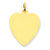 14k Gold Plain .027 Gauge Engravable Heart Disc Charm hide-image