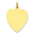 14k Gold Plain .011 Gauge Engravable Heart Disc Charm hide-image