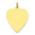 14k Gold Plain .018 Gauge Engravable Heart Disc Charm hide-image