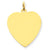 14k Gold Plain .027 Gauge Engravable Heart Disc Charm hide-image