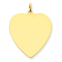 14k Gold Plain .027 Gauge Engravable Heart Disc Charm hide-image