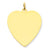 14k Gold Plain .027 Gauge Engravable Heart Disc Charm hide-image