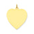 Plain .018 Gauge Engravable Heart Disc Charm in 14k Gold