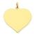 14k Gold Plain .027 Gauge Engravable Heart Disc Charm hide-image