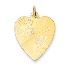 14k Gold Etched .018 Gauge Engravable Heart Disc Charm hide-image